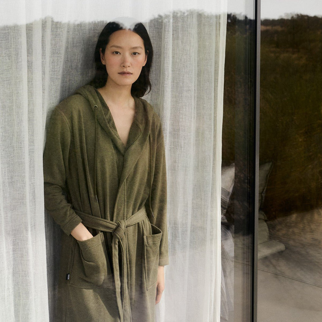 Hugo Boss Evening Kaki Bathrobe by Yves Delorme
