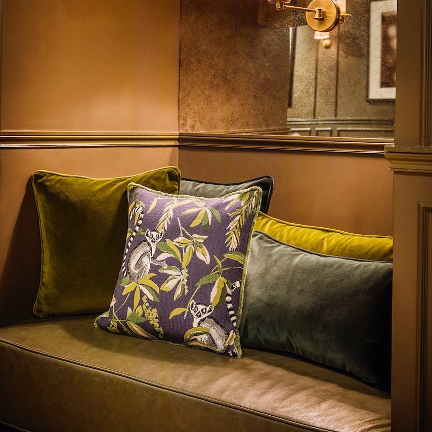 Lemurien Encre Decorative Pillow by Yves Delorme