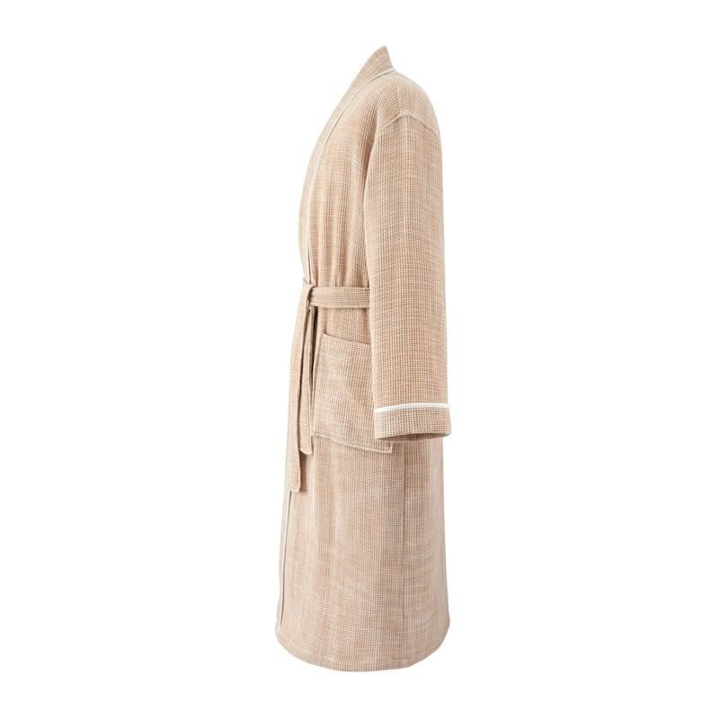 Leo Beige Unisex Kimono Bathrobe by Yves Delorme