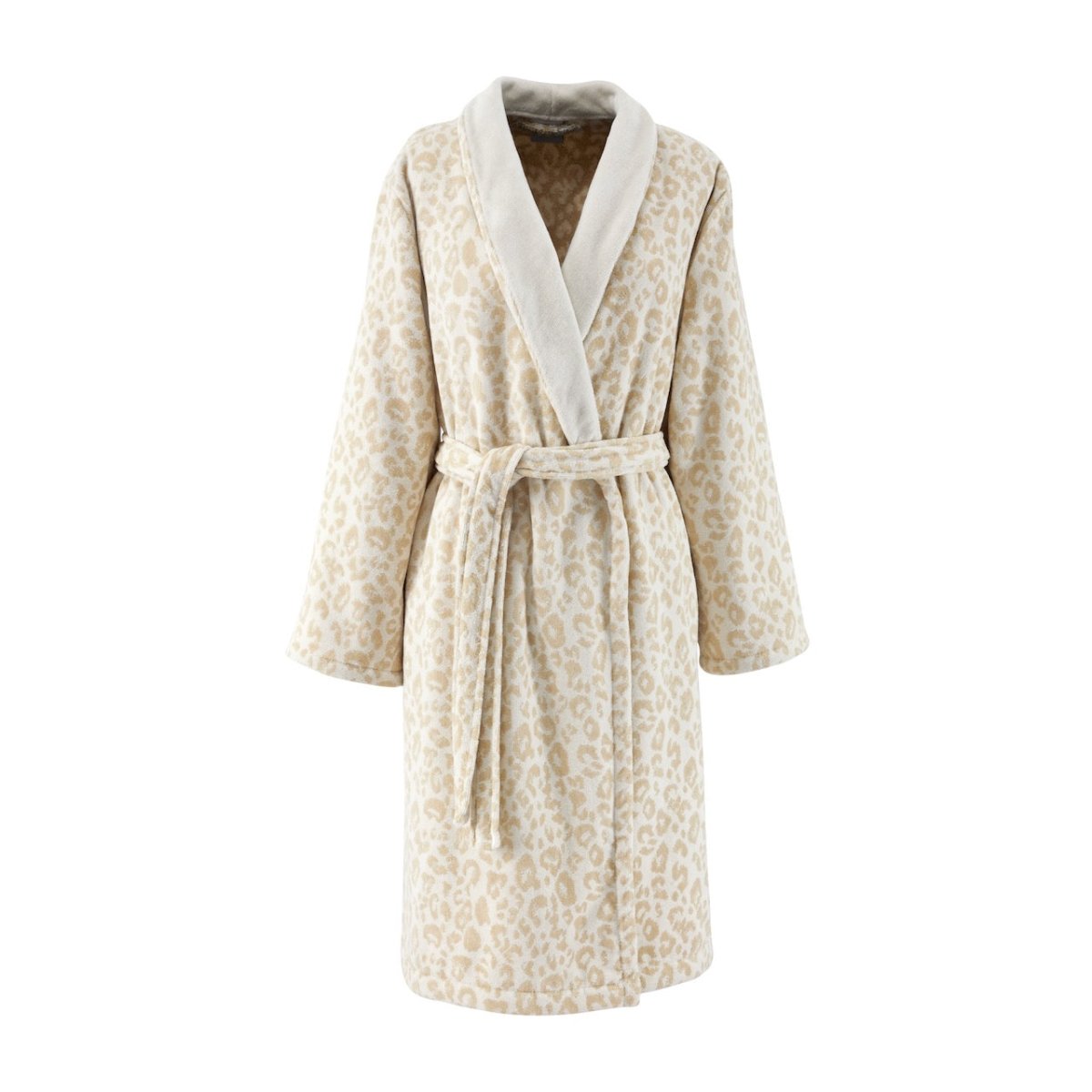 Leopard Women's Shawl Collar Bathrobe by Yves Delorme