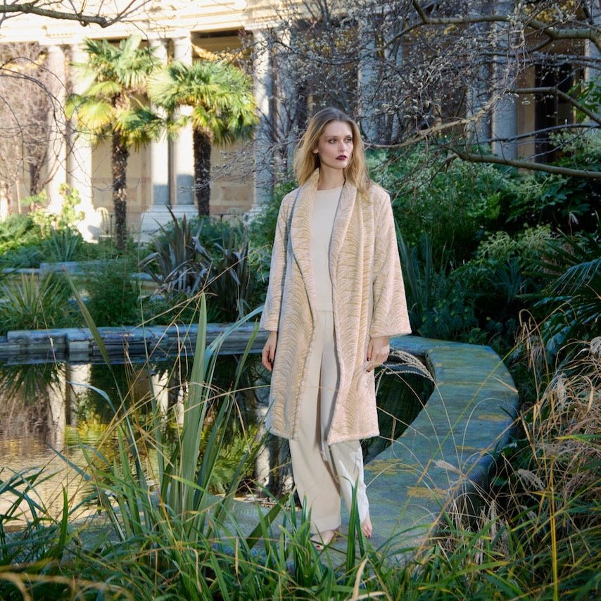 Pollen Shawl Collar Women's Bathrobes by Yves Delorme