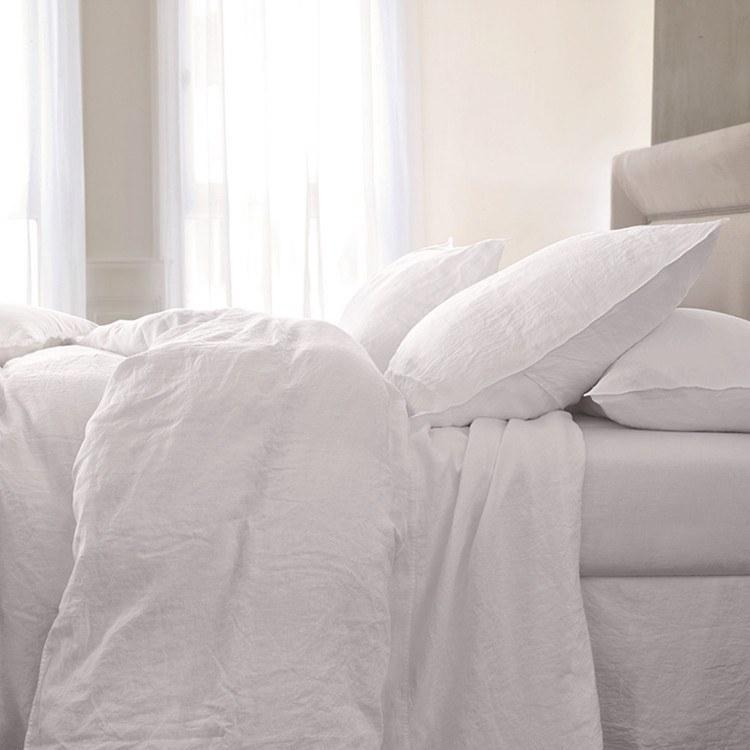 Originel Blanc White 100% Linen Bedding by Yves Delorme